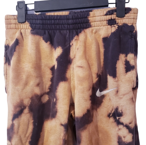 Nike Youth Tie Dye Black & Beige Sweatpants Size Large - Picture 3 of 3